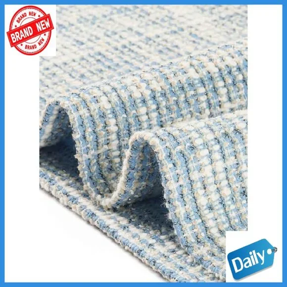 Tweed Skirt Suit Set 3/4 Sleeve Jacket Elastic Waist Pencil Skirt - Picture 6 of 7